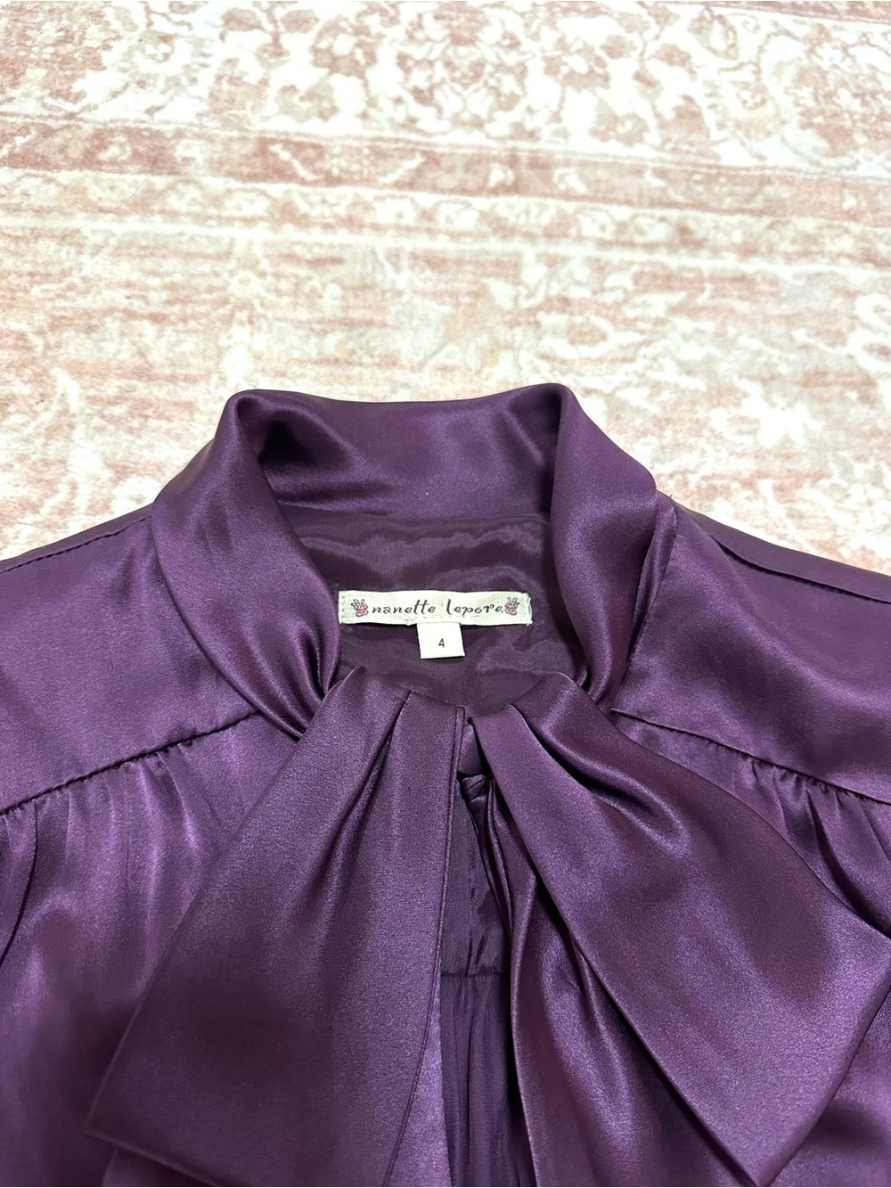 Vintage🪻100% Silk Nanette Lepore Blouse - Picture 5 of 11